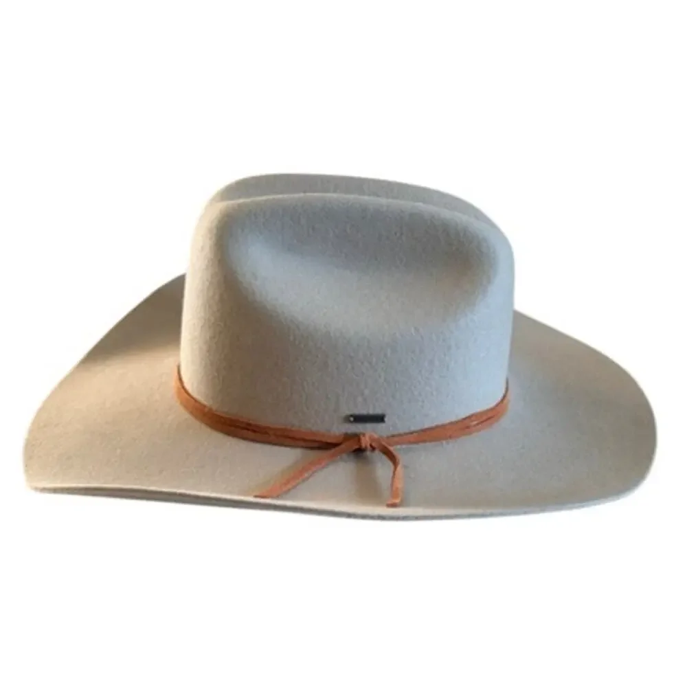 Brixton Cowboy Western Hat Beige Wool Felt Size S 7 56cm